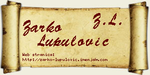 Žarko Lupulović vizit kartica